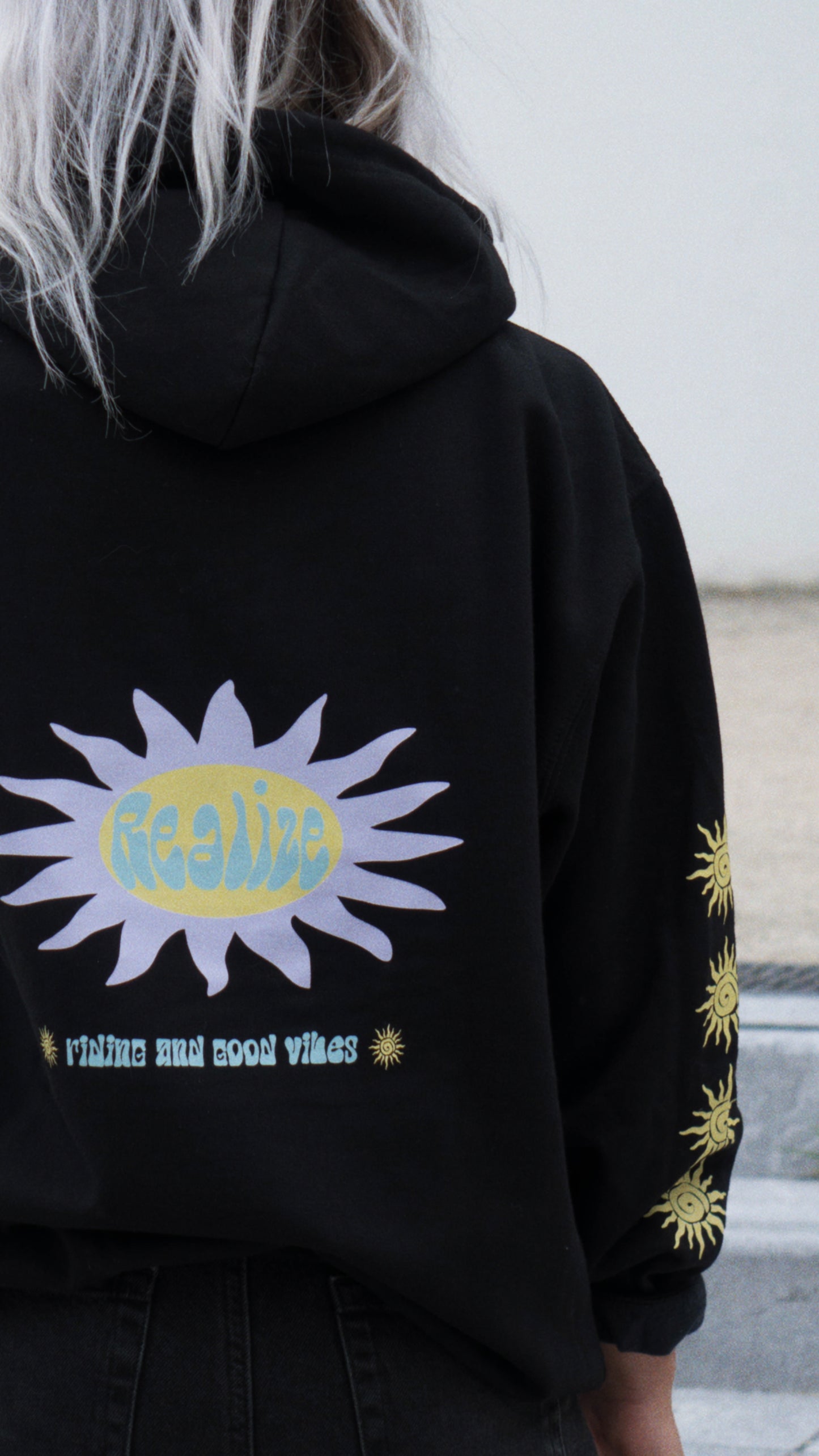 Riding and good vibes - Sweat à capuche unisexe