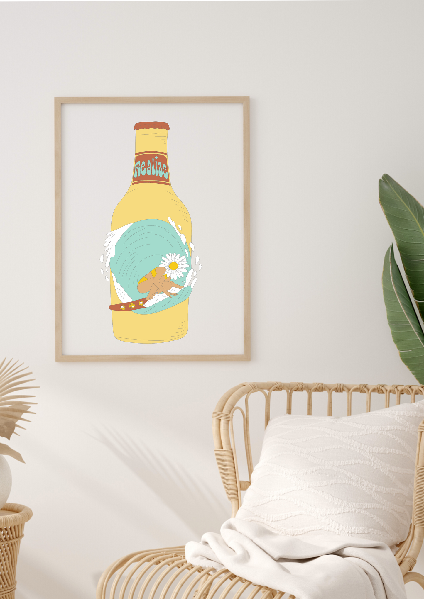 Affiche surf bottle